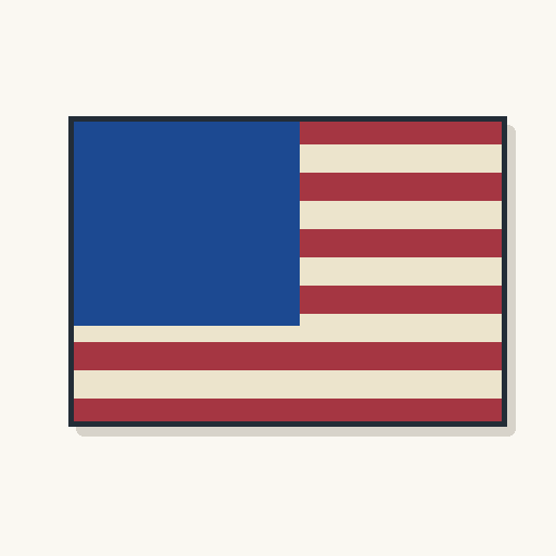 Flag canton side
